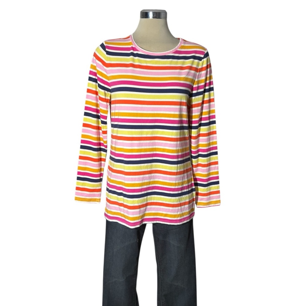 Style and co Multicolour Long Sleeve Striped Shirt Size L